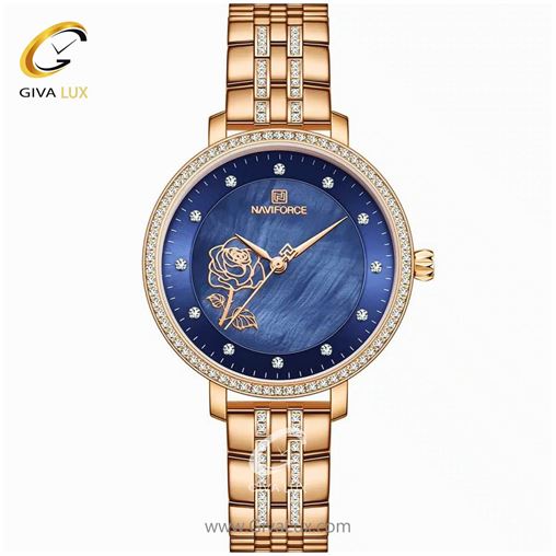 ساعت مچی زنانه بند فلزی رزگلد ناوی فورس مدل NF5017 5017 (2).jpg